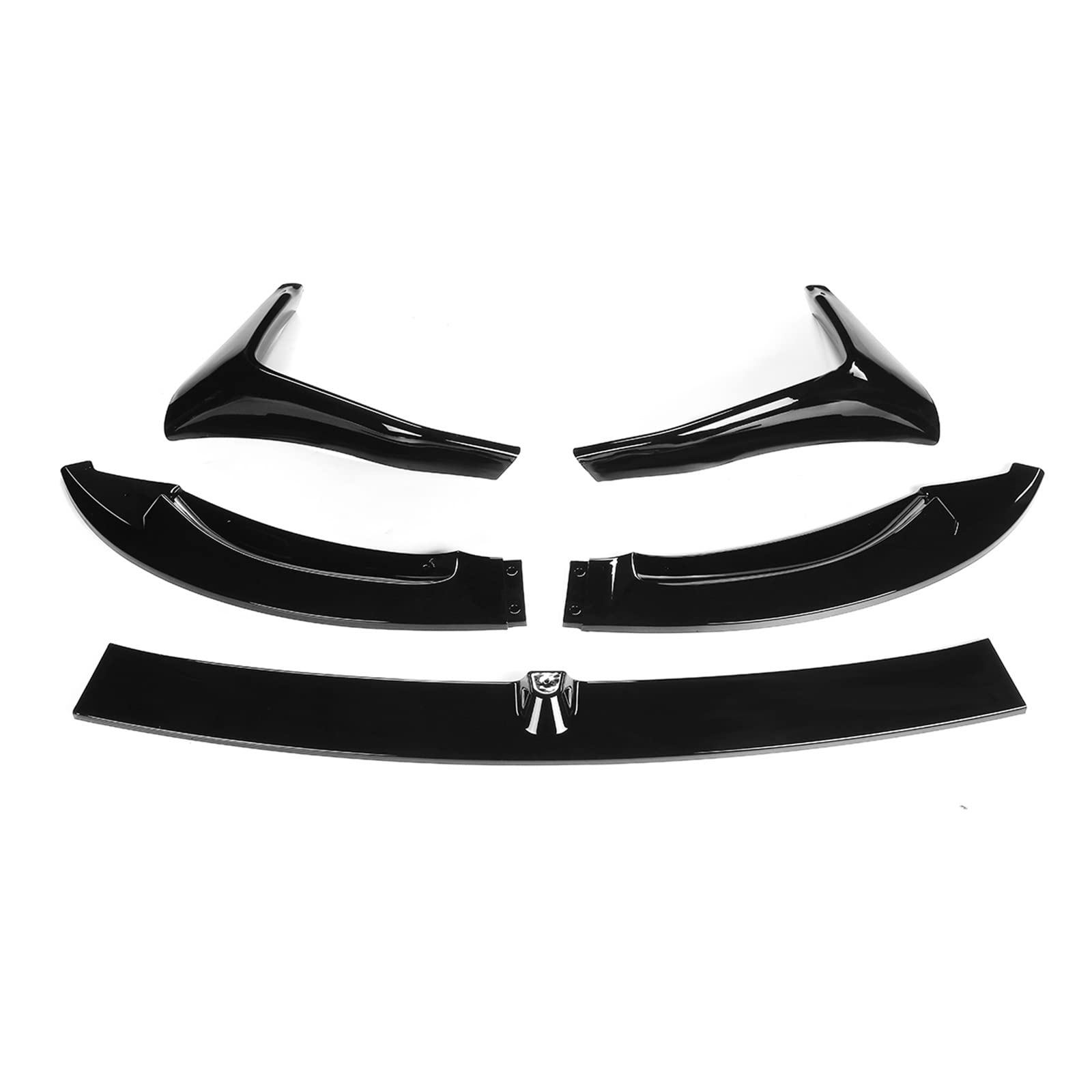 Auto-Frontstoßstange Lip Chin Spoiler Body Kits + Seitensplitter Winglet Schürzen Schutzabdeckungen kompatibel for BMW F80 M3 F83 F82 M4 2015–2020(Glossy Black) von MCLlt