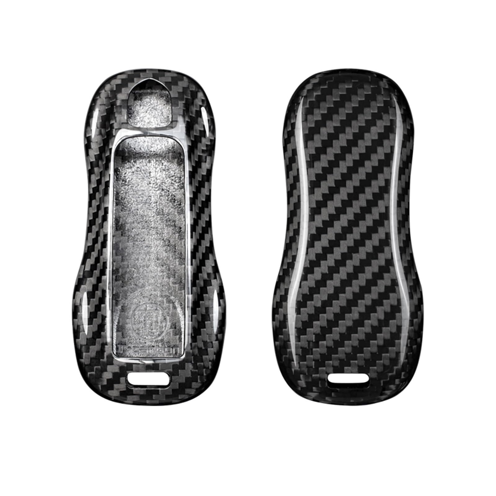 Carbon Fiber Autoschlüsselgehäuse Kompatibel for Porsche Macan Cayenne Panamera 911 Smart Remote Shell Auto Auto Fernbedienung Zubehör(A) von MCLlt