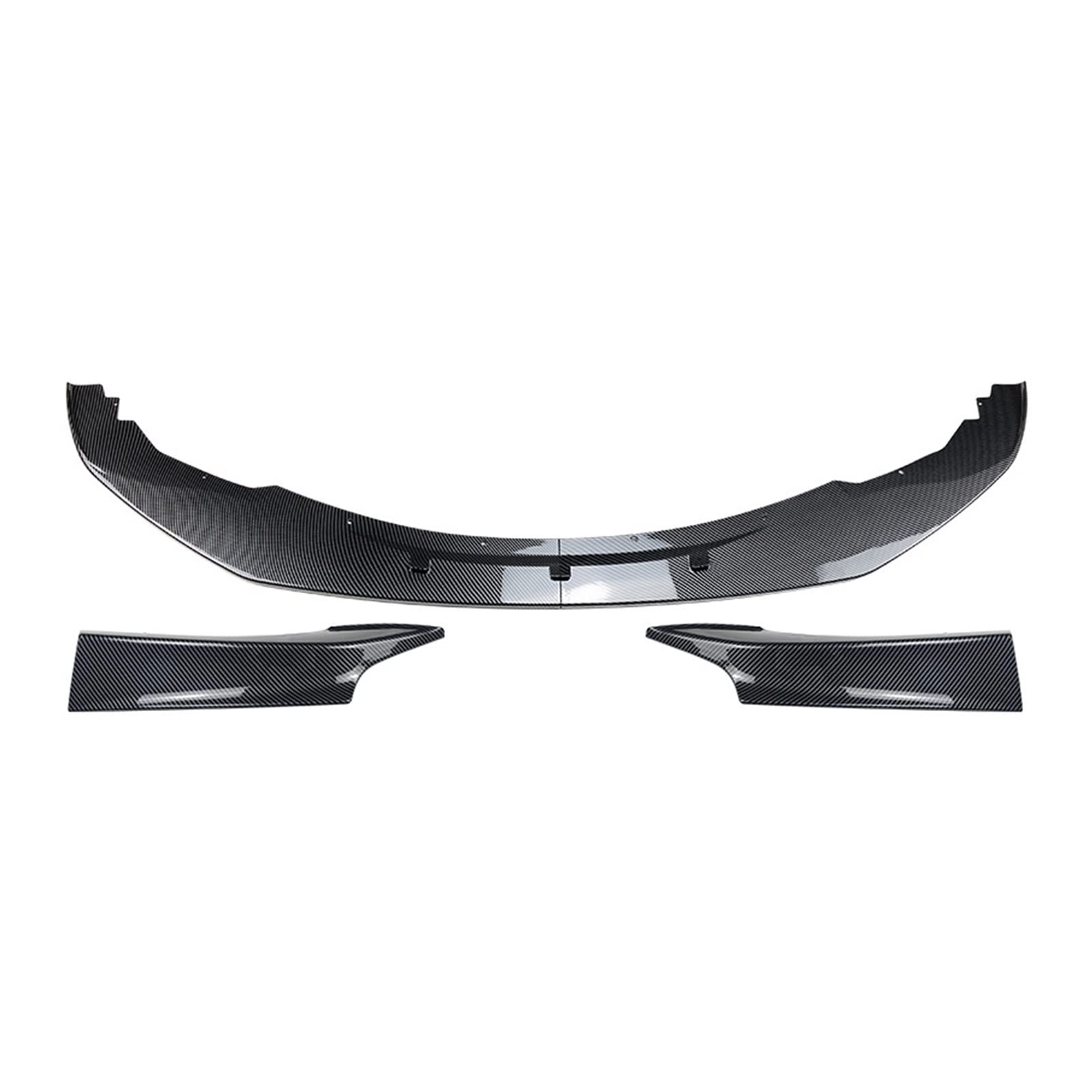 Frontstoßstangen-Lippenspoiler + Seitensplitter Canard Body Kit kompatibel for BMW F20 F21 1 Serie 135i Pre-LCI 2012–2014 Sportwagenzubehör(Carbon Fiber Look) von MCLlt