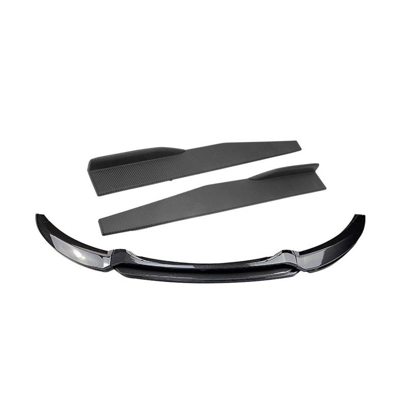 Kompatibel for BMW 1er E82 E88 135i Frontstoßstange Lippe + Seitenschweller Splitter Spoiler Kinnschutz Formabdeckung 2008–2013 Autozubehör(Carbon Fiber) von MCLlt