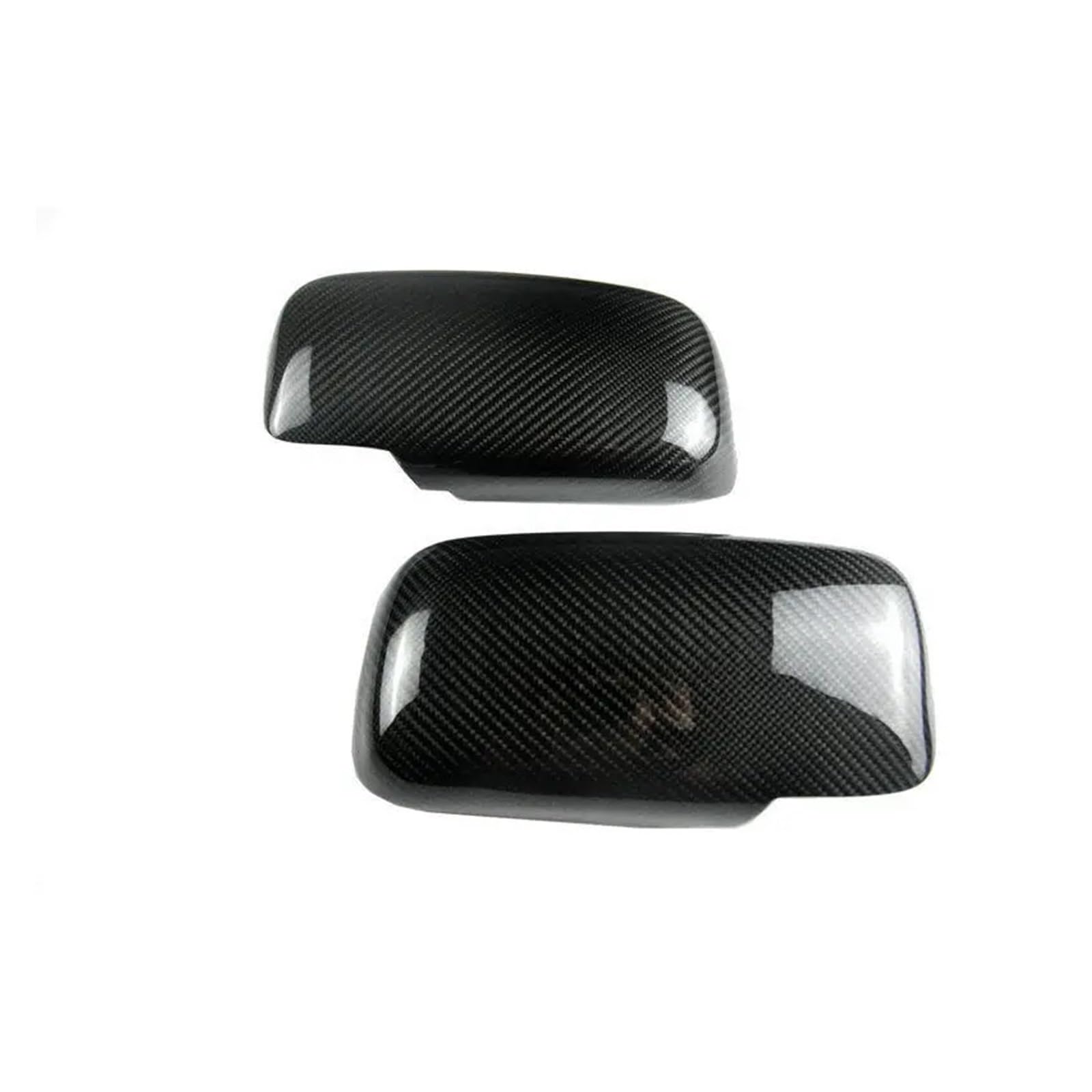 Kompatibel for Mitsubishi Lancer EVO 2002–2007, echte Kohlefaser, Auto-Rückspiegel-Abdeckung, Flügelkappe, Außentür-Rückansicht, Gehäuseverkleidung von MCLlt