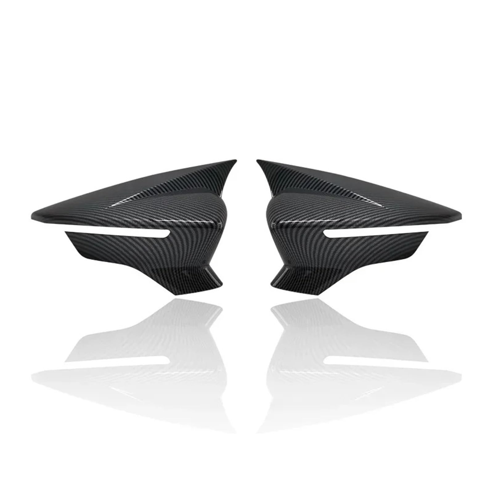 Kompatibel for SEAT LEON 5F/MK3 2 STÜCK PIANO SCHWARZ FARBE SPIEGELABDECKUNG 2012–2021 MODELL JAHR BREAK AUTOZUBEHÖR SAISONDESIGN(Carbon Fiber) von MCLlt