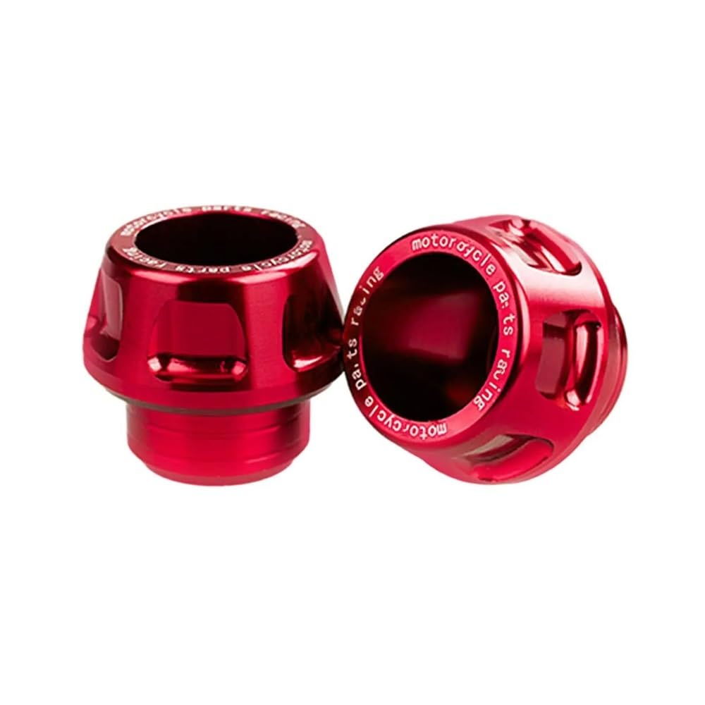 MCSLUBMH Crash Slider Protector Für Universal Motorrad Gabel Rahmen Sliders Rad Crash Protector(Red) von MCSLUBMH