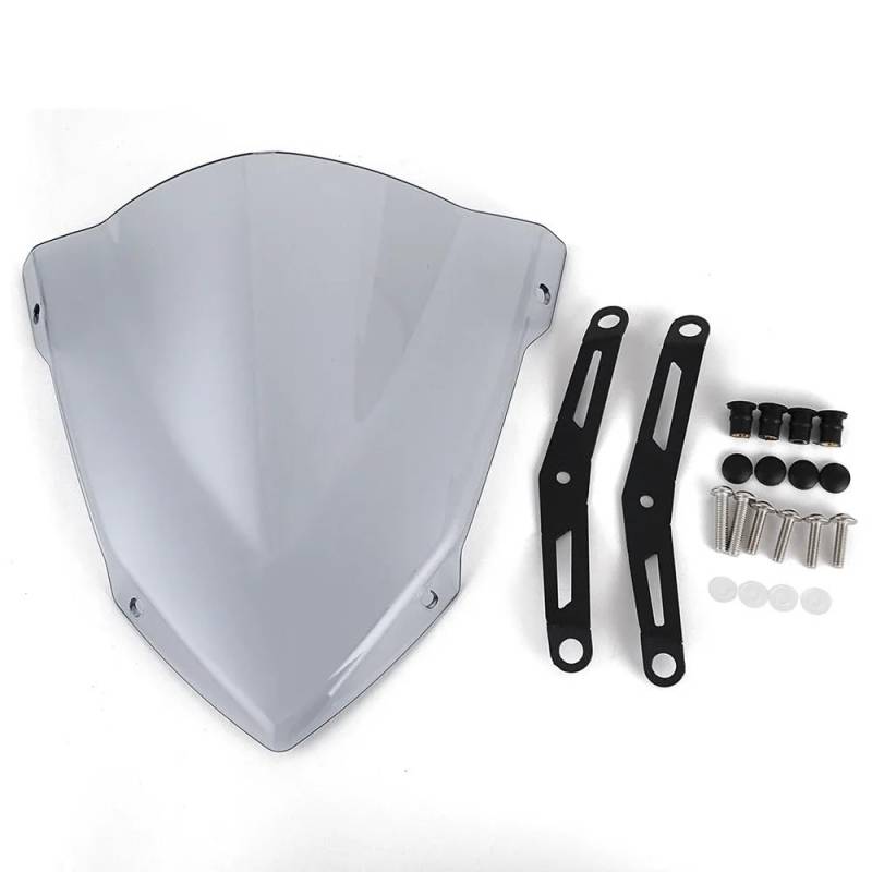 MCSLUBMH Motorrad Flyscreen Verkleidung Für Y&AMAHA MT-03 MT25 MT03 MT-25 MT 03 25 2020 2021 2022 2023 Motorrad Windschutzscheibe Windschutz(Gray) von MCSLUBMH