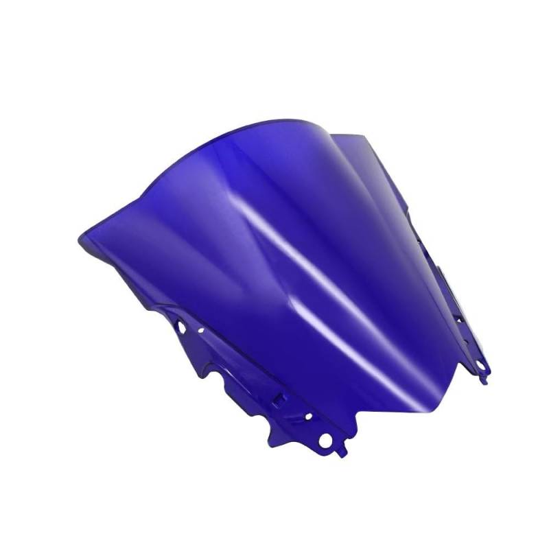 MCSLUBMH Motorrad Flyscreen Verkleidung Für Y&AMAHA YZF R25 R3 YZFR25 YZFR3 2013-2018 Motorrad Windschutzscheibe Double Bubble Windschutzscheibe(Blue) von MCSLUBMH