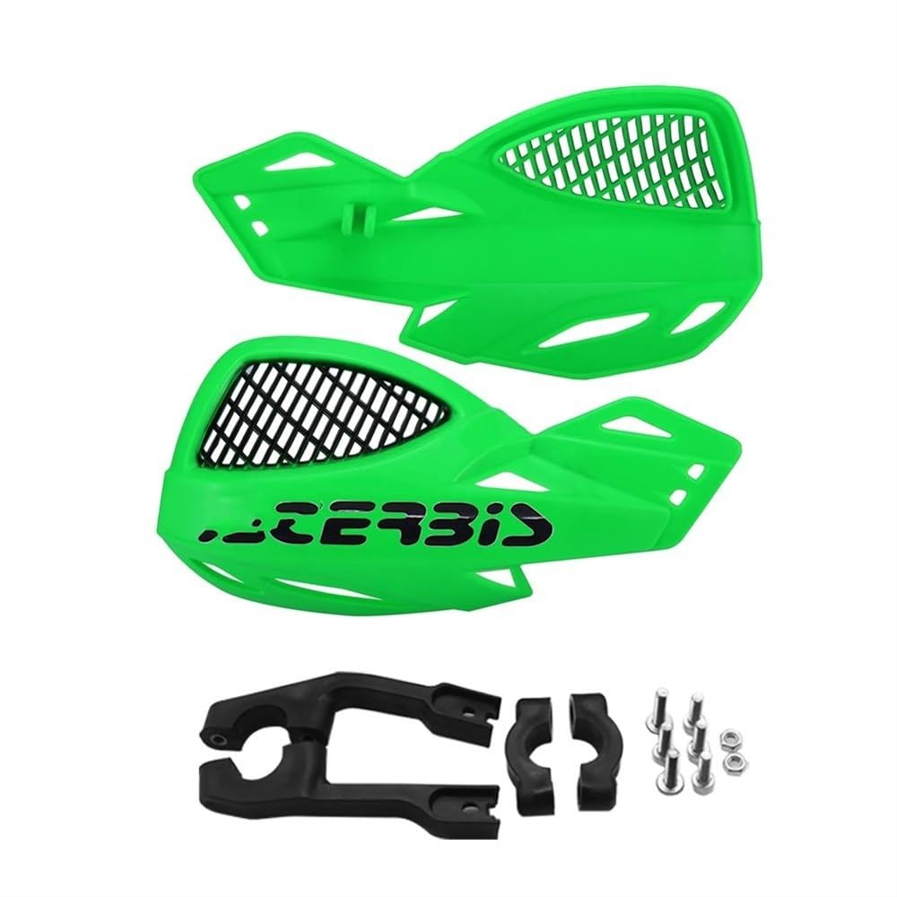 MCSLUBMH Motorrad Handprotektoren Für Ka&wa&sa&ki Für Suzuki Für Y&AMAHA Für H&ONDA Für B&MW Motorrad Handschutz Schild Winddicht Universal Schutzausrüstung(Green) von MCSLUBMH