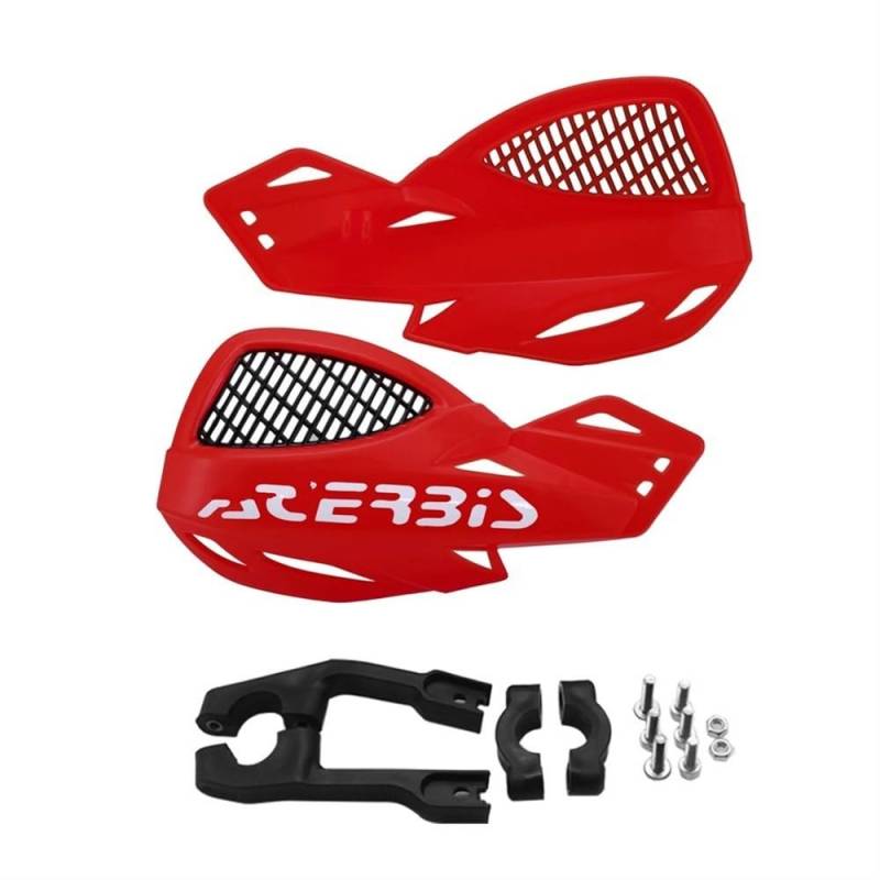 MCSLUBMH Motorrad Handprotektoren Für Ka&wa&sa&ki Für Suzuki Für Y&AMAHA Für H&ONDA Für B&MW Motorrad Handschutz Schild Winddicht Universal Schutzausrüstung(Red) von MCSLUBMH