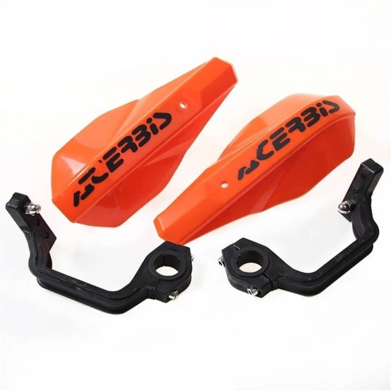 MCSLUBMH Motorrad Handprotektoren Für Y&AMAHA Für H&ONDA Für Suzuki Pit Dirt Bike 22 MM 28 MM Universal Motorrad Handprotektoren Griffschutz(Orange) von MCSLUBMH