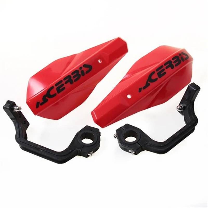 MCSLUBMH Motorrad Handprotektoren Für Y&AMAHA Für H&ONDA Für Suzuki Pit Dirt Bike 22 MM 28 MM Universal Motorrad Handprotektoren Griffschutz(Red) von MCSLUBMH