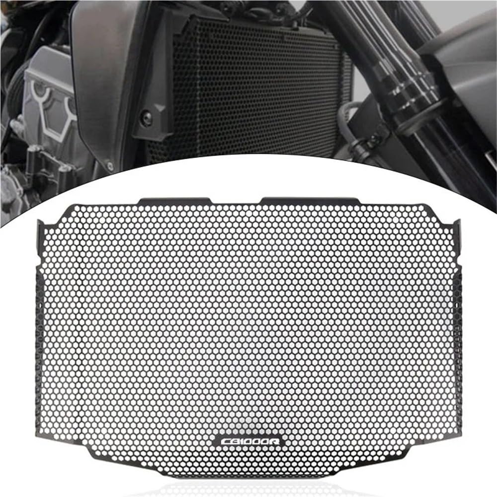 MCSLUBMH Motorrad Kühlergrill Für H&ONDA CB1000R CB 1000R Neo Sports Cafe 2021 2022 2023 Motorrad Kühler Schutz Grille Abdeckung Schutz Schutz Grill(Black Without Logo) von MCSLUBMH