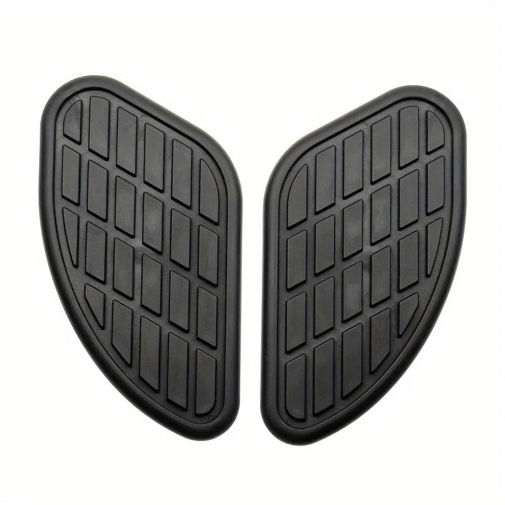 MCSLUBMH Motorrad Seite Tank Pad Schutz Für H&ONDA Für Y&AMAHA Pack Retro Motorrad Gas Kraftstoff Tank Gummi Aufkleber Schutz Knie Tank Pad Grip Aufkleber(Black) von MCSLUBMH