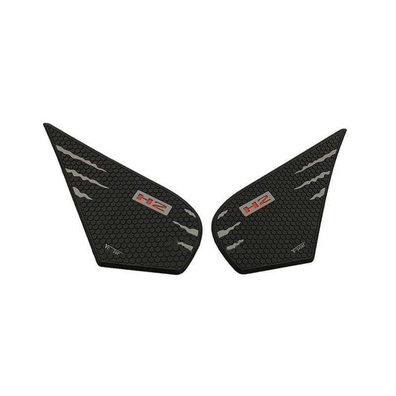 MCSLUBMH Motorrad Seite Tank Pad Schutz Für Ka&wa&sa&ki Ninja H2 2021-2022 Motorrad Tank Traction Pad Side Gas Knie Grip Protector Anti-rutsch-Aufkleber(Black and Gray on The Left and Right) von MCSLUBMH