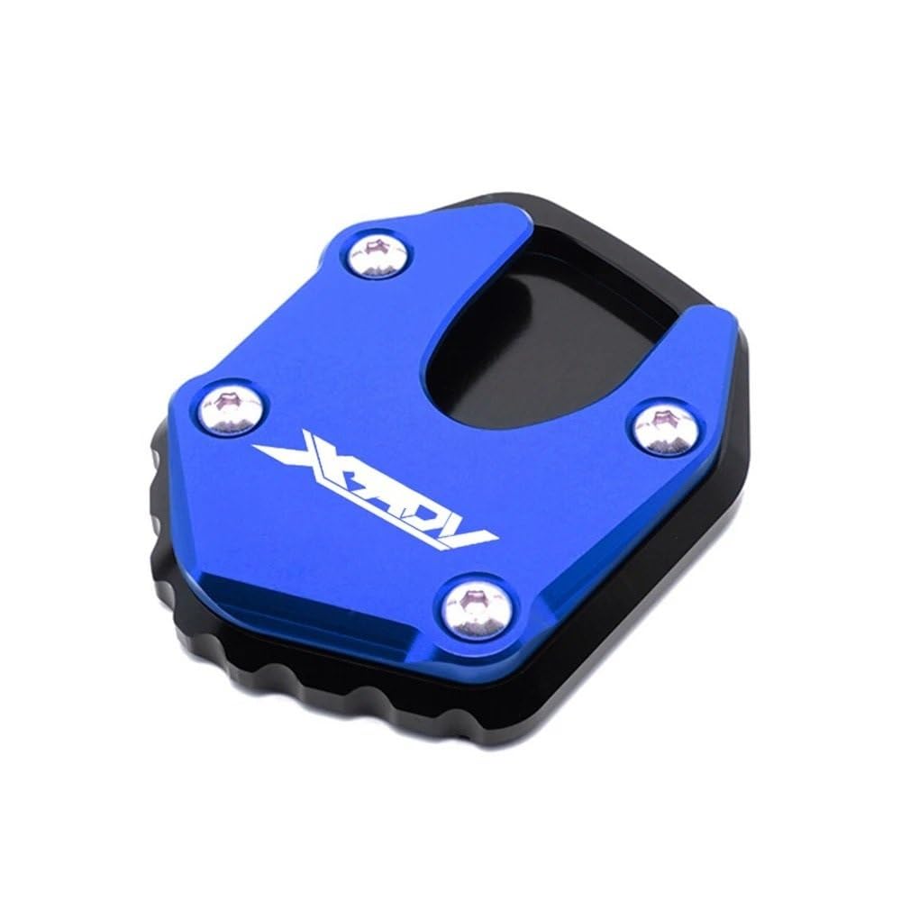 MCSLUBMH Motorrad Seitenständer Platte Für H&ONDA X-ADV XADV 750 2021 2022 Motorrad CNC Zubehör Seite Stehen Verlängerung Pad Unterstützung Platte(Blue) von MCSLUBMH