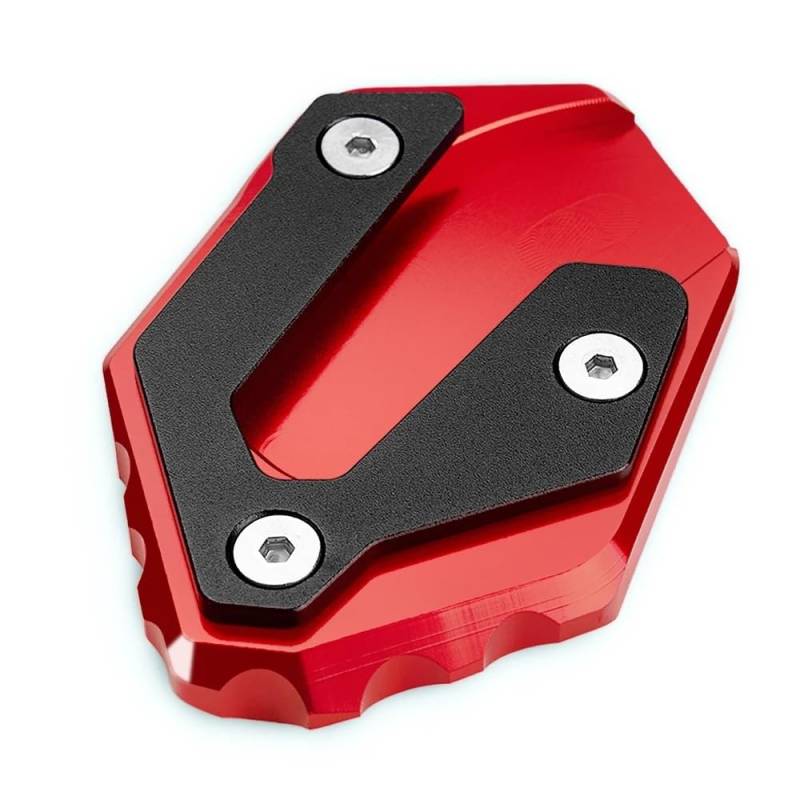 MCSLUBMH Motorrad-Seitenständerpolster Für Y&AMAHA MT07 XSR700 XSR900 MT 07 MT-07 FZ07 Tracer 9GT 2015-2023 Motorrad Zubehör Seite Stehen Enlarger Pad(Red) von MCSLUBMH