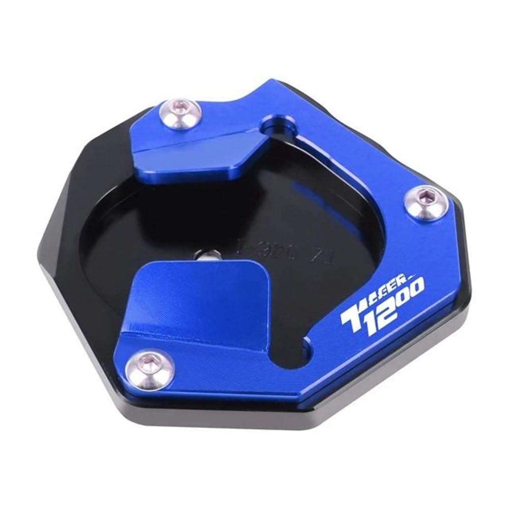 MCSLUBMH Motorrad-Seitenständerpolster Für Y&AMAHA XT 1200 Z Super Tenere 1200 XT1200Z XT1200ZE Motorrad CNC Kickstand Fuß Seite Stehen Verlängerung Pad Unterstützung Platte(Blue) von MCSLUBMH