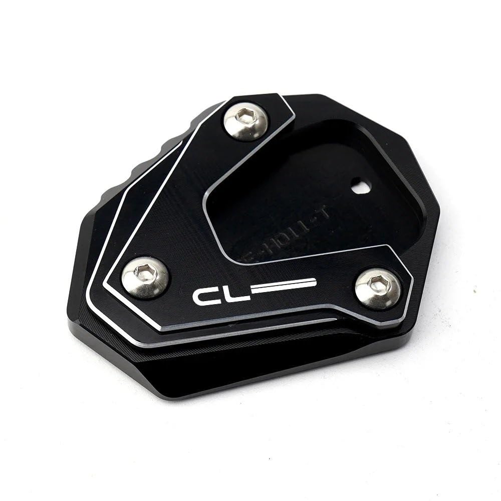 MCSLUBMH Motorrad Ständer Unterlage Für H&ONDA CL500 CL250 CL300 CL 250 300 500 2023 Zubehör Motorrad Aluminium Seite Stehen Verlängerung Ständer Vergrößern Pad(Black-B) von MCSLUBMH