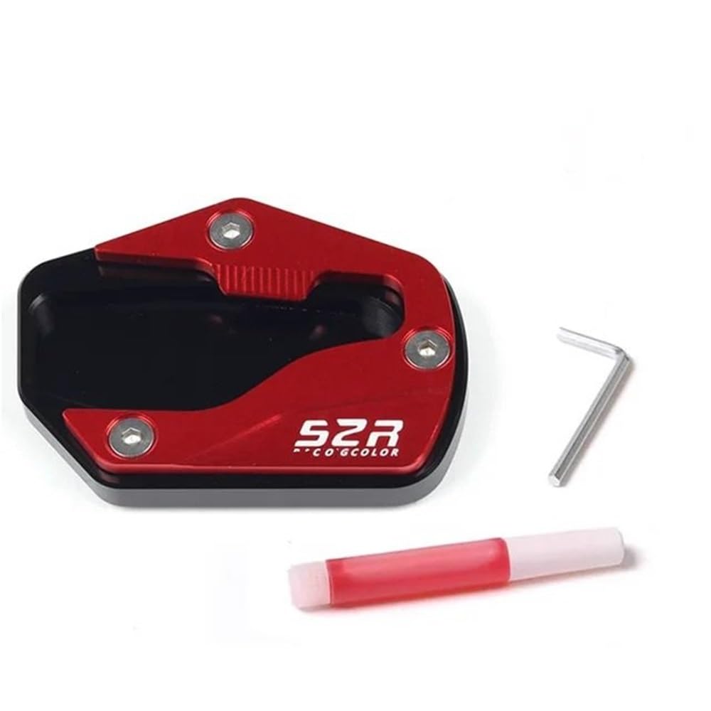 MCSLUBMH Motorrad Ständer Unterlage Für H&ONDA Forza 350 300 250 125 NSS Forza350 Forza300 Forza250 Ständer Fuß Seite Stehen Verlängerung Pad Unterstützung Platte Zubehör(Red) von MCSLUBMH