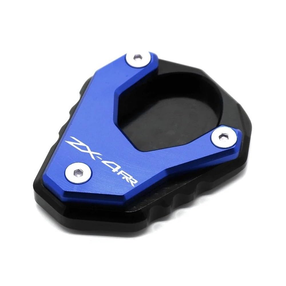 MCSLUBMH Motorrad Ständer Unterlage Für Ka&wa&sa&ki ZX4RR ZX 4RR ZX4R Motorradzubehör Fußseitenständer-Vergrößerungspad(2-Blue) von MCSLUBMH