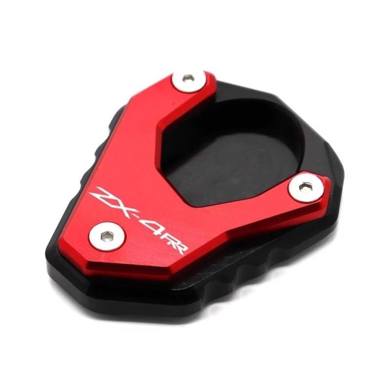 MCSLUBMH Motorrad Seitenständer Platte Für Ka&wa&sa&ki ZX4RR ZX 4RR ZX4R Motorradzubehör Fußseitenständer-Vergrößerungspad(2-Red) von MCSLUBMH