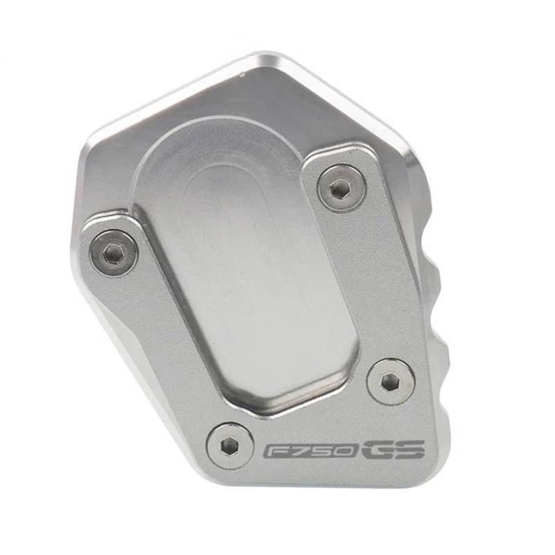 MCSLUBMH Motorrad-Ständerplatte Für B&MW F750GS F750 F850 GS F850GS 2020-2023 Motorrad Kickstand Fuß Seitenständer Verlängerung Pad Stützplatte(Silver-B) von MCSLUBMH