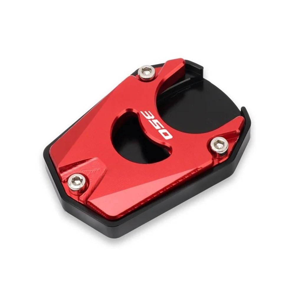 MCSLUBMH Motorrad-Ständerplatte Für H&ONDA Forza 350 FORZA350 NSS350 NSS 350 2018-2023 Motorrad Zubehör Ständer Seite Stehen Verlängerung Enlarger Pad(Red) von MCSLUBMH