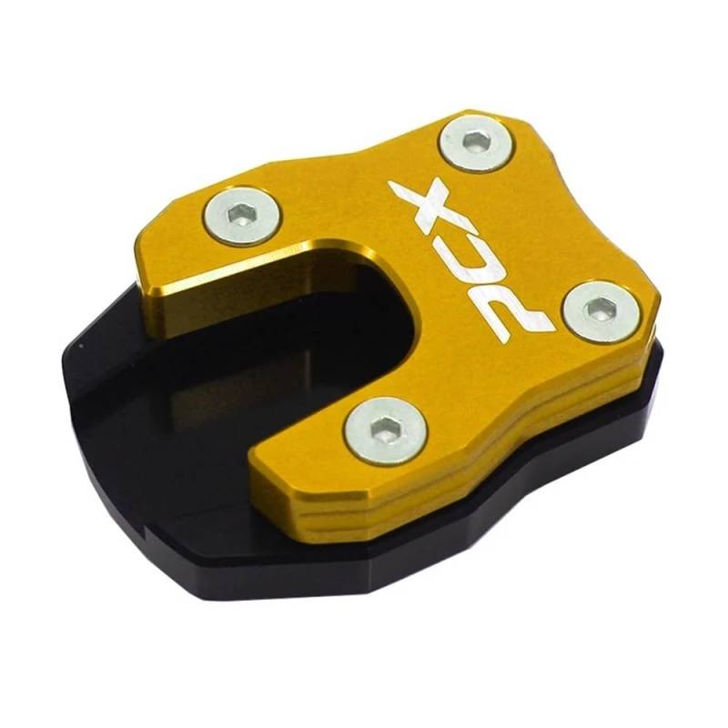 MCSLUBMH Motorrad-Ständerplatte Für H&ONDA PCX125 PCX150 PCX 125 150 2018-2021 Motorrad CNC Ständer Fuß Seite Stehen Unterstützung Erweiterung Enlarger Pad(Gold) von MCSLUBMH