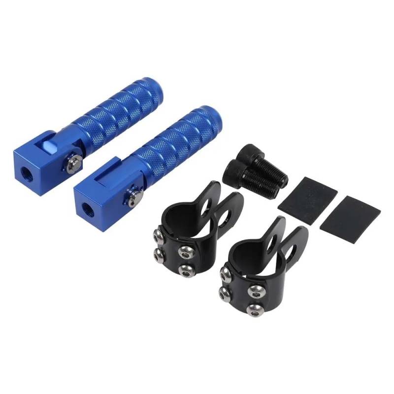 MCSLUBMH Motorradpedal Für H&ONDA Für Suzuki Für Y&AMAHA 22-28mm Aluminium Motorrad Teil Universal Einstellbare Pedale Gefaltet Fußstütze Fußrasten(Blue) von MCSLUBMH