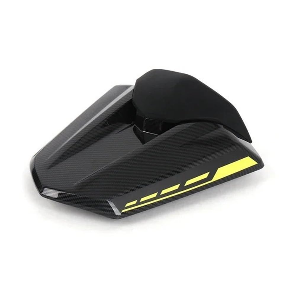 MCSLUBMH Soziusabdeckung Sitzkappe Verkleidung Für H&ONDA CB750 Hornet Cb750 CB 750 Hornet 2023 2024 Motorrad Zubehör Hinten Sozius Sitz Gugel Abdeckung Verkleidung(Carbon Fiber Pattern Yellow) von MCSLUBMH