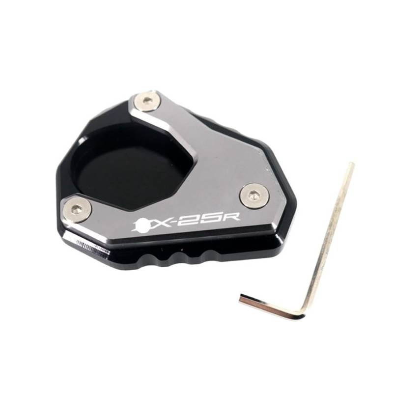 Seitenverlängerung Pad Motorrad CNC Kickstand Fuß Seitenständer Verlängerung Pad Stützplatte Vergrößern Ständer Fit Für KA&WASAKI ZX-25R ZX25R 2020-2023 von MDGHJD