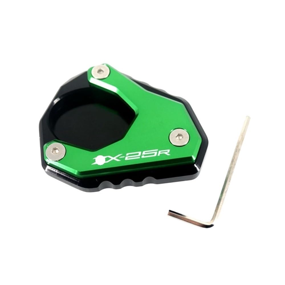 Seitenverlängerung Pad Motorrad CNC Kickstand Fuß Seitenständer Verlängerung Pad Stützplatte Vergrößern Ständer Fit Für KA&WASAKI ZX-25R ZX25R 2020-2023 von MDGHJD