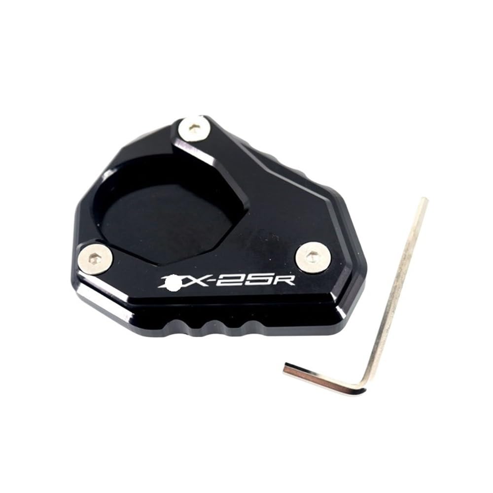 Seitenverlängerung Pad Motorrad CNC Kickstand Fuß Seitenständer Verlängerung Pad Stützplatte Vergrößern Ständer Fit Für KA&WASAKI ZX-25R ZX25R 2020-2023 von MDGHJD