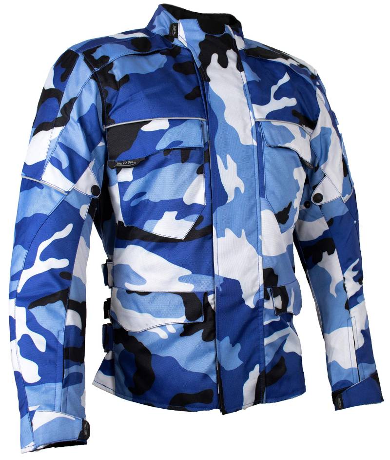 Herren Motorrad Textil Jacke Motorradjacke Winddicht Wasserdicht Belüftet Camo Camouflage (XL) von MDM