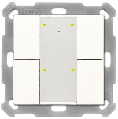 KNX RF+Funk Tast.4-f.Plus m.Akt.reinwsma MDT RF-TA55A4.01 von MDT