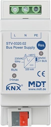 MDT EIB/KNX Busspannungsversorgung, 2TE, REG, 320/640mA - STV-0320.02 von MDT