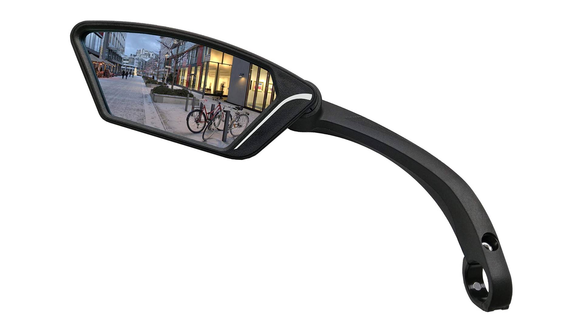 MEACHOW Kratzfeste Glaslinse, Lenker-Fahrradspiegel, drehbarer, sicherer Rückspiegel, Fahrradspiegel (Silber linke Seite) ME-002LS von MEACHOW
