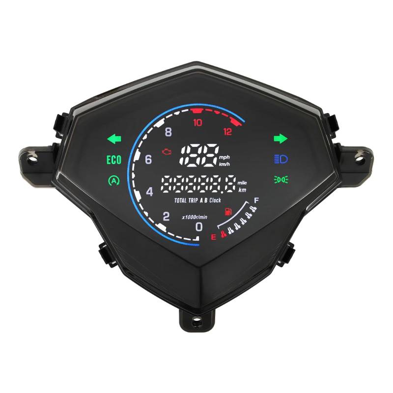 MEAKTSMI Wasserdichtes Armaturenbrett Kilometerzähler Geschwindigkeitsmessung Instrumenten Cluster Panel LED Tachometer Für Mio 125/i125/110 von MEAKTSMI