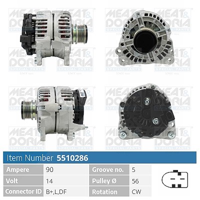 Meat & Doria Generator [Hersteller-Nr. 5510286] für Seat, VW von MEAT & DORIA