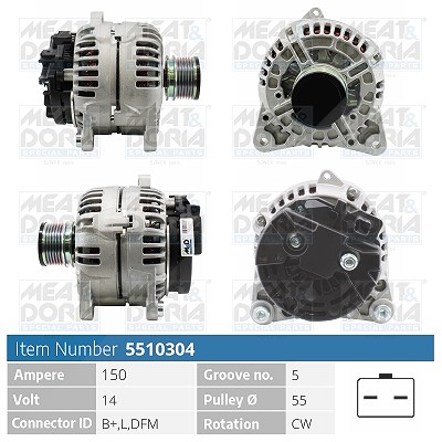 Meat & Doria Generator [Hersteller-Nr. 5510304] für Nissan, Renault von MEAT & DORIA