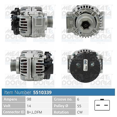 Meat & Doria Generator [Hersteller-Nr. 5510339] für Dacia, Renault von MEAT & DORIA