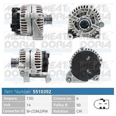 Meat & Doria Generator [Hersteller-Nr. 5510392] für BMW von MEAT & DORIA