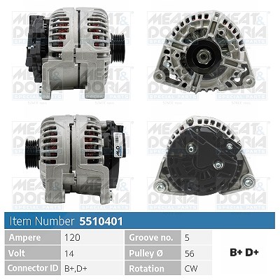 Meat & Doria Generator [Hersteller-Nr. 5510401] für Opel, Renault von MEAT & DORIA