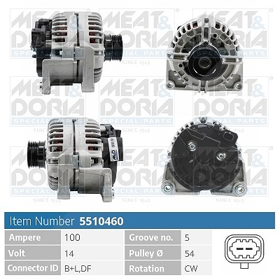 Meat & Doria Generator [Hersteller-Nr. 5510460] für Opel von MEAT & DORIA