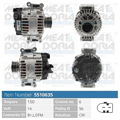 Meat & Doria Generator [Hersteller-Nr. 5510635] für Audi von MEAT & DORIA