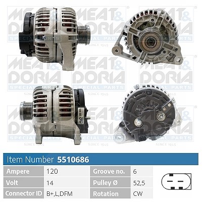 Meat & Doria Generator [Hersteller-Nr. 5510686] für Porsche von MEAT & DORIA