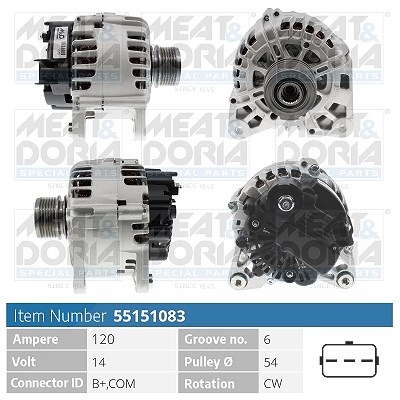 Meat & Doria Generator [Hersteller-Nr. 55151083] für Dacia, Renault von MEAT & DORIA