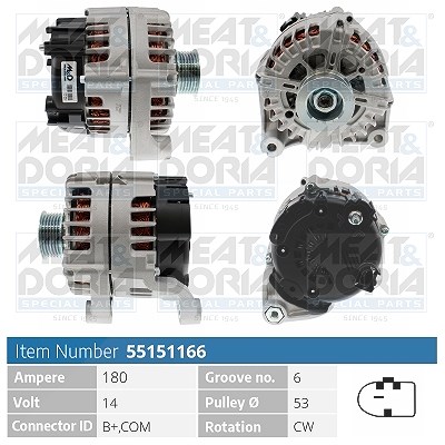 Meat & Doria Generator [Hersteller-Nr. 55151166] für BMW von MEAT & DORIA