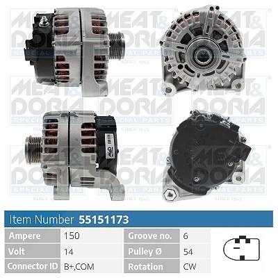 Meat & Doria Generator [Hersteller-Nr. 55151173] für BMW von MEAT & DORIA