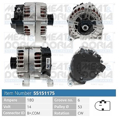 Meat & Doria Generator [Hersteller-Nr. 55151175] für BMW von MEAT & DORIA