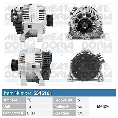 Meat & Doria Generator [Hersteller-Nr. 5515161] für Citroën, Fiat, Peugeot von MEAT & DORIA