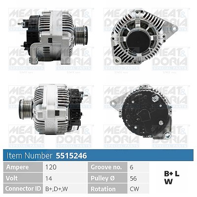 Meat & Doria Generator [Hersteller-Nr. 5515246] für Renault, Volvo von MEAT & DORIA